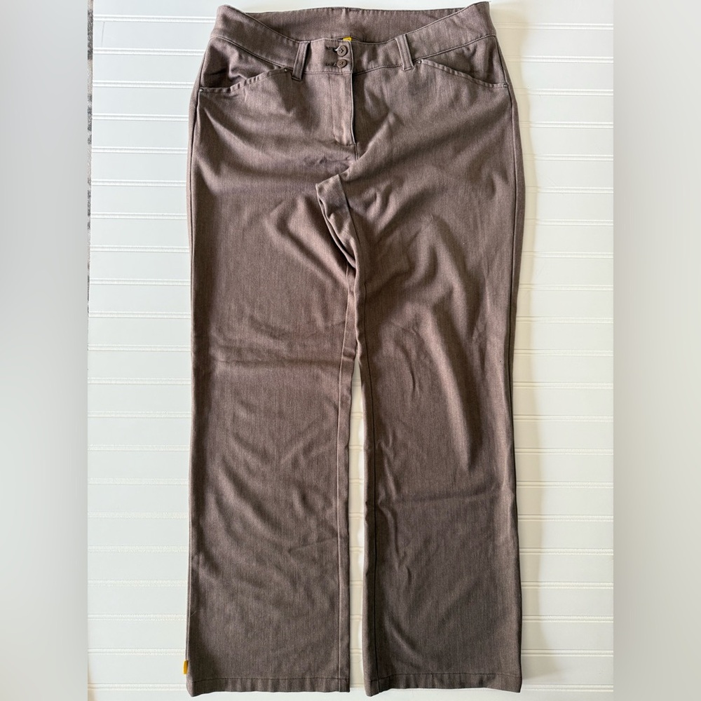 Lole Wicking Travel Pants – Women’s Size 12 – Dark Tan – UPF 50